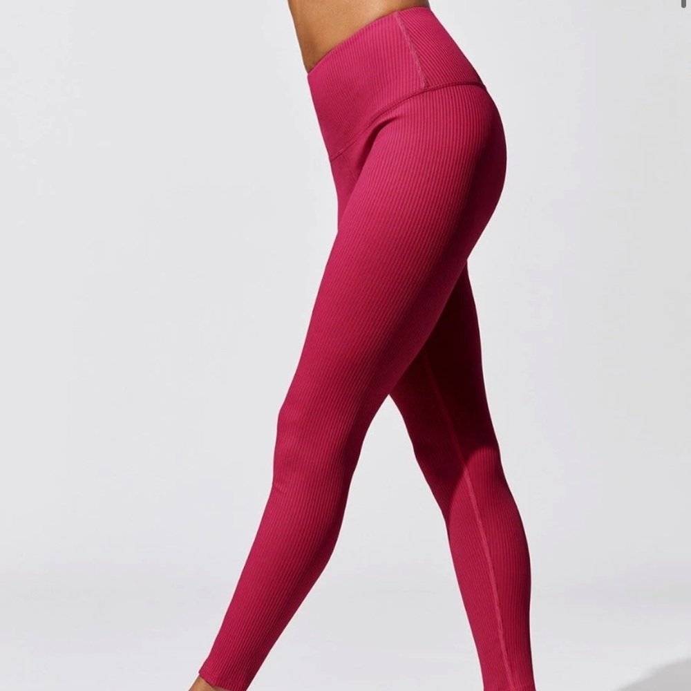 Carbon38 Ribbed Regular Rise 7/8 Legging - Picture 2 of 8
